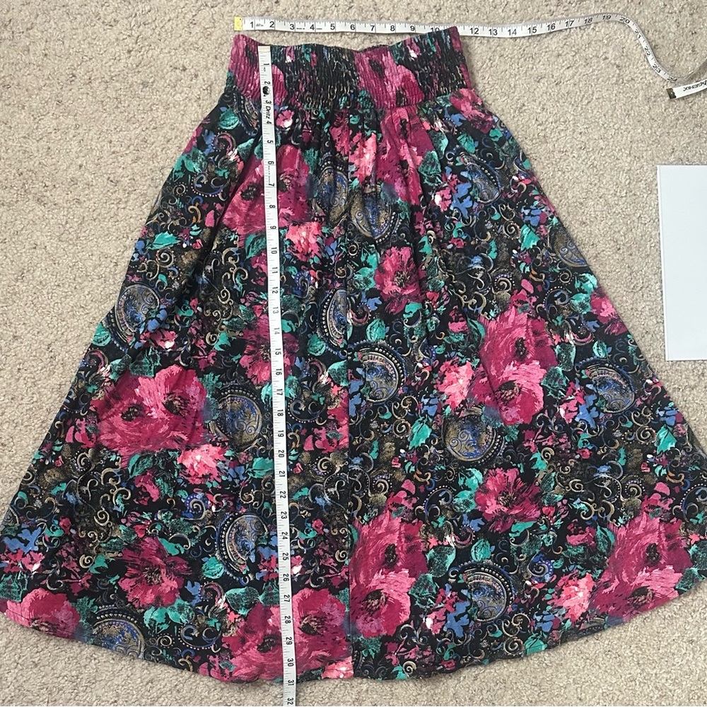 Vintage 80s Skirt Suit Set Floral Paquette Too USA Size 12 - Picture 7 of 8